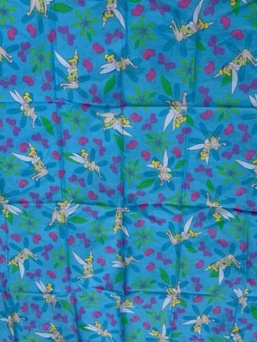 Vintage Y2K Disney Tinker Bell Springs Industries Cotton Fabric